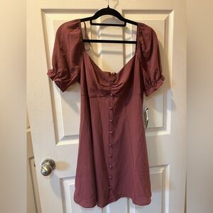 City Studio Junior XL Mauve Dusty Rose Party Dress w/Button Accents NWT